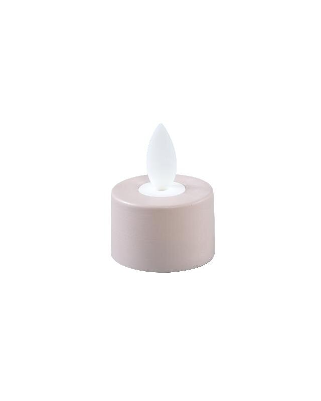 PTMD LED Theelicht Met Stilstaande Vlam Beige 6 Stuks