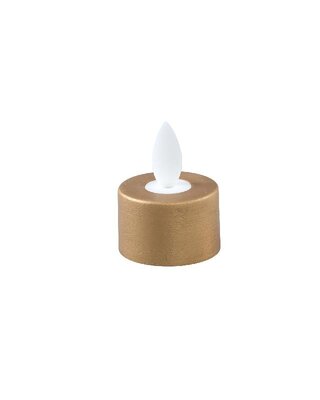 PTMD LED Theelicht Met Stilstaande Vlam Goud 6 Stuks