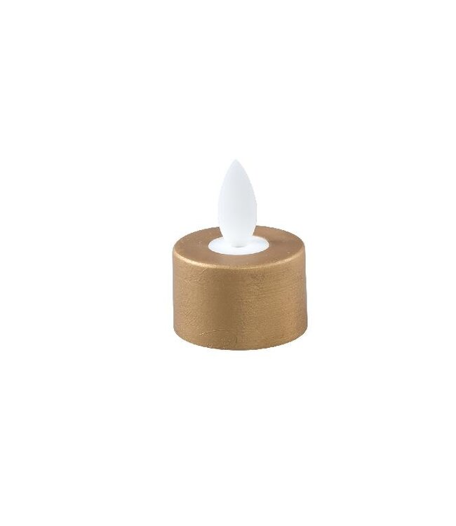 PTMD LED Theelicht Met Stilstaande Vlam Goud 6 Stuks