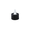 LED Theelicht Met Stilstaande Vlam Zwart 6 Stuks