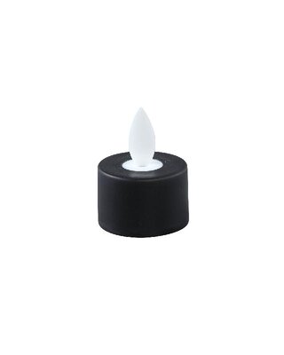 PTMD LED Theelicht Met Stilstaande Vlam Zwart 6 Stuks