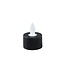 PTMD LED Theelicht Met Stilstaande Vlam Zwart 6 Stuks