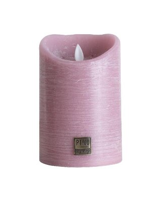 PTMD LED Lichtkaars Met Beweegbare Vlam Floral Roze M