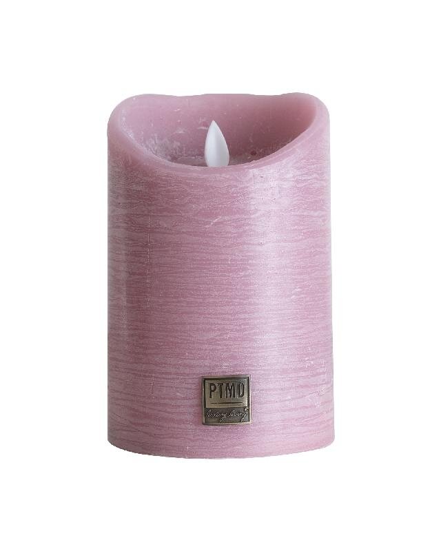 PTMD LED Lichtkaars Met Beweegbare Vlam Floral Roze M