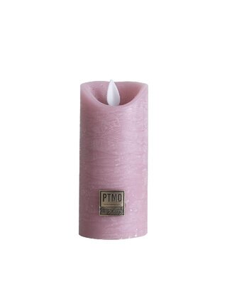 PTMD LED Lichtkaars Met Beweegbare Vlam Floral Roze XS