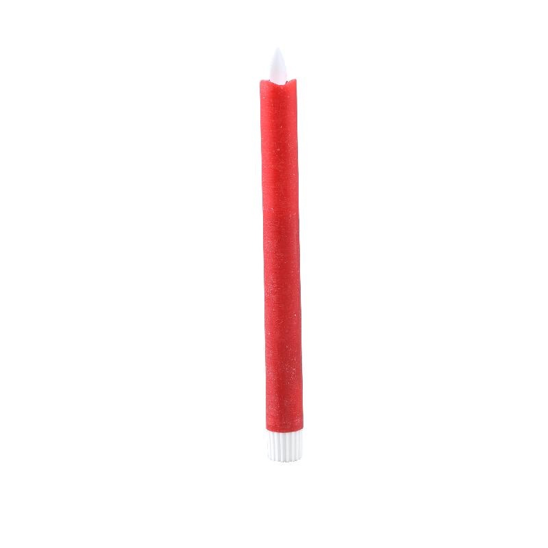 PTMD LED Dinerkaars Met Beweegbare Vlam Rood Set Van 2