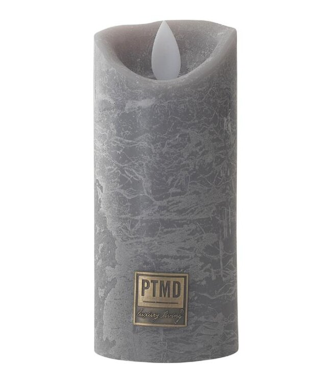 PTMD LED Lichtkaars Met Beweegbare Vlam Grijs XS