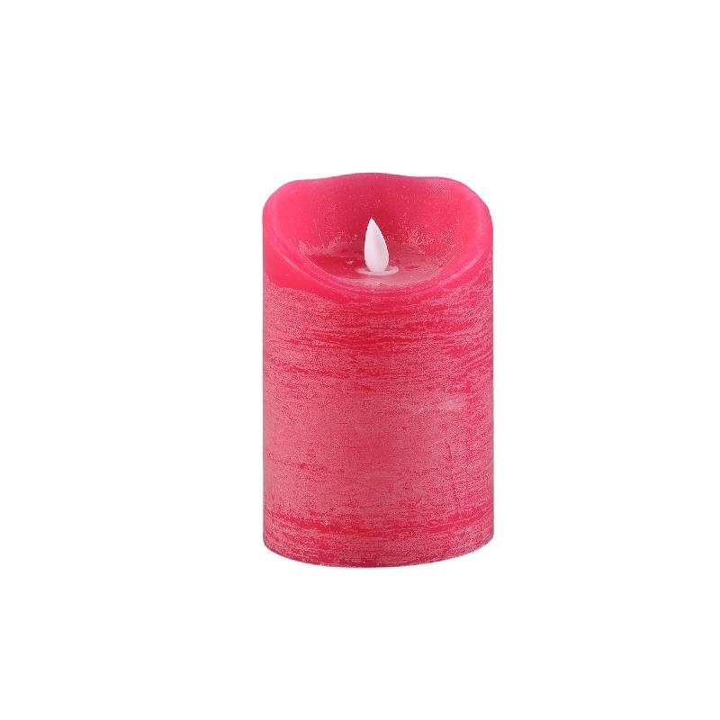 PTMD LED Lichtkaars Met Beweegbare Vlam Roze L