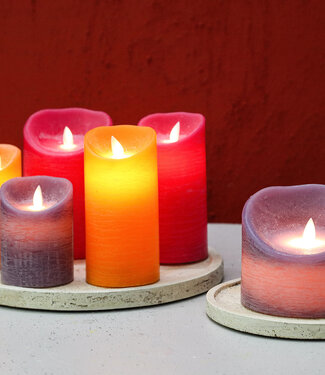 PTMD LED Lichtkaars Met Beweegbare Vlam Roze M