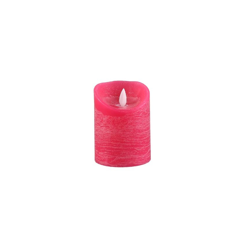 PTMD LED Lichtkaars Met Beweegbare Vlam Roze S