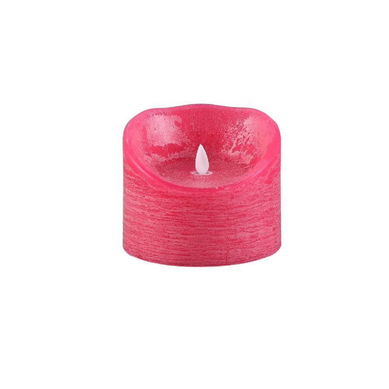 PTMD LED Lichtkaars Met Beweegbare Vlam Roze XL