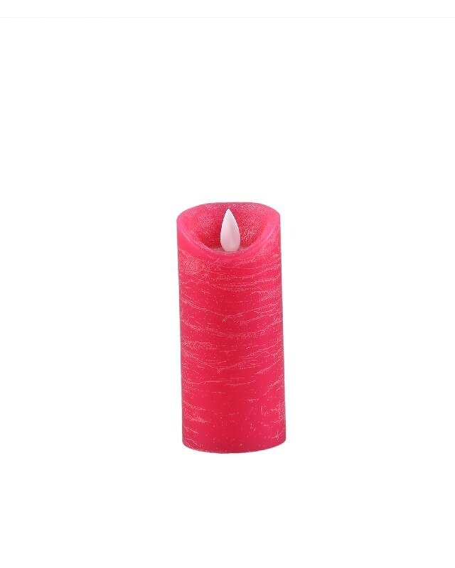 PTMD LED Lichtkaars Met Beweegbare Vlam Roze XS