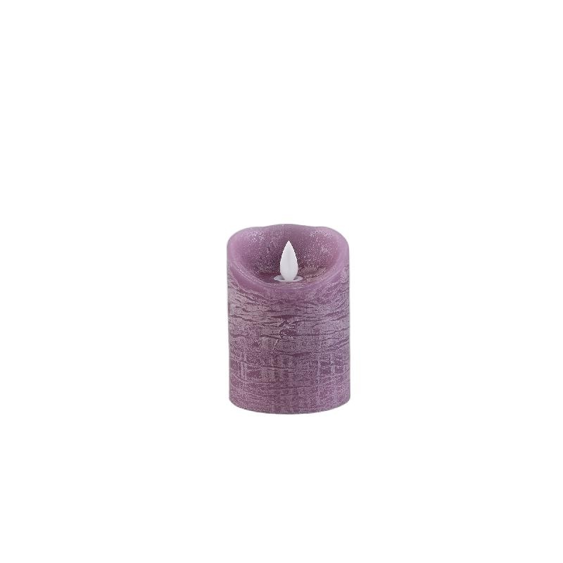 PTMD LED Lichtkaars Met Beweegbare Vlam Paars S