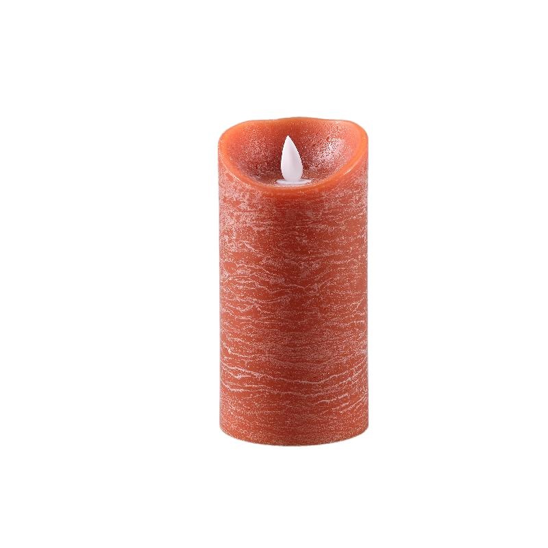 PTMD LED Lichtkaars Met Beweegbare Vlam Roest Oranje M