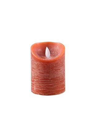 PTMD LED Lichtkaars Met Beweegbare Vlam Roest Oranje S