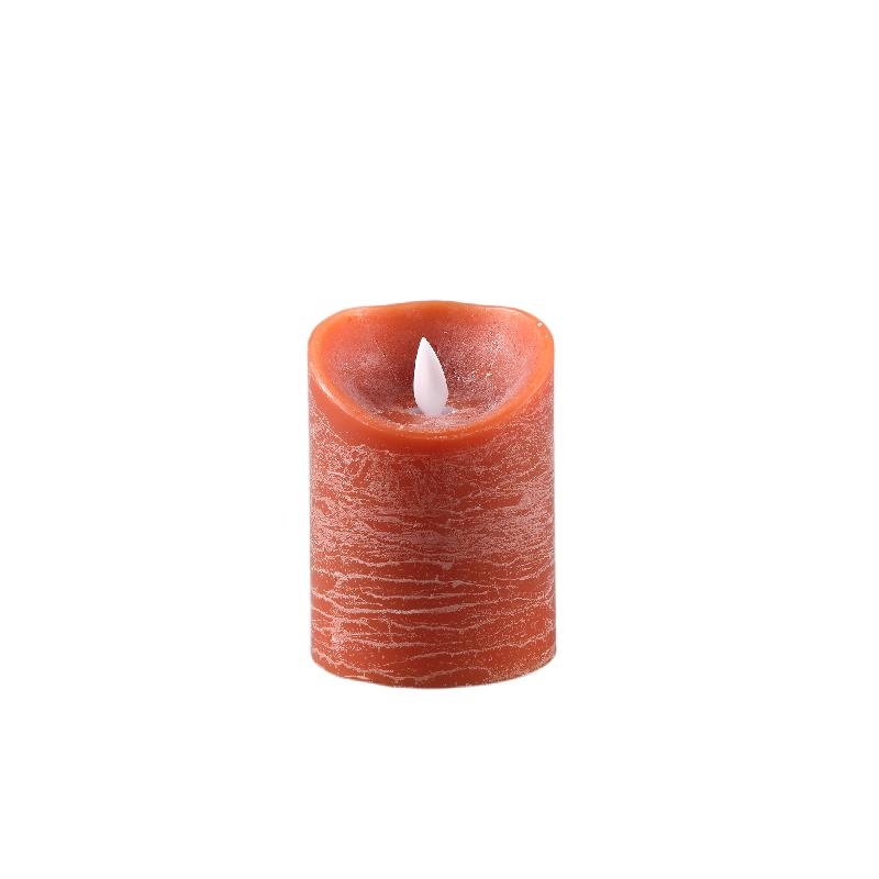 PTMD LED Lichtkaars Met Beweegbare Vlam Roest Oranje S