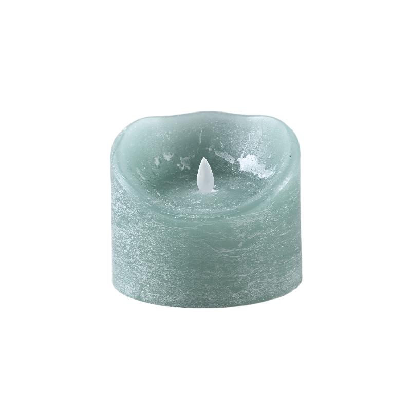PTMD LED Lichtkaars Met Beweegbare Vlam Groen Blauw XL
