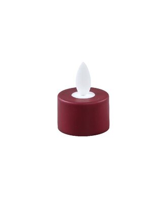 PTMD LED Theelicht Met Stilstaande Vlam Bordeaux 6 Stuks