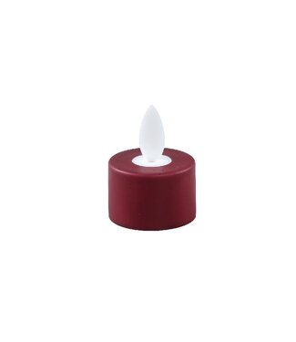 PTMD LED Theelicht Met Stilstaande Vlam Bordeaux 6 Stuks