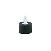 LED Theelicht Met Stilstaande Vlam Rustiek Groen 6 Stuks
