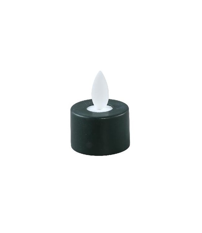 PTMD LED Theelicht Met Stilstaande Vlam Rustiek Groen 6 Stuks