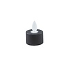 LED Theelicht Met Stilstaande Vlam Grijs 6 Stuks
