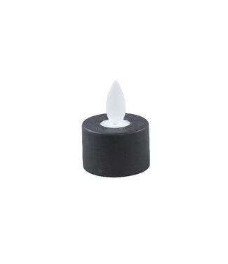 PTMD LED Theelicht Met Stilstaande Vlam Grijs 6 Stuks
