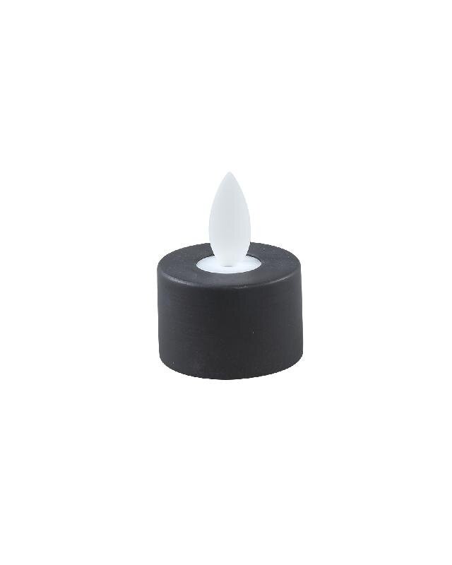 PTMD LED Theelicht Met Stilstaande Vlam Grijs 6 Stuks