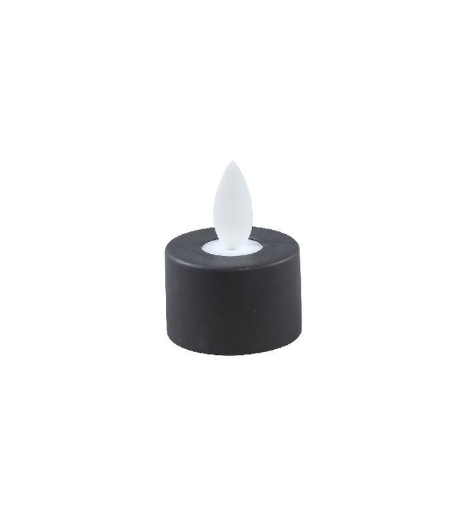 PTMD LED Theelicht Met Stilstaande Vlam Grijs 6 Stuks