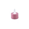 LED Theelicht Met Stilstaande Vlam Roze 6 Stuks
