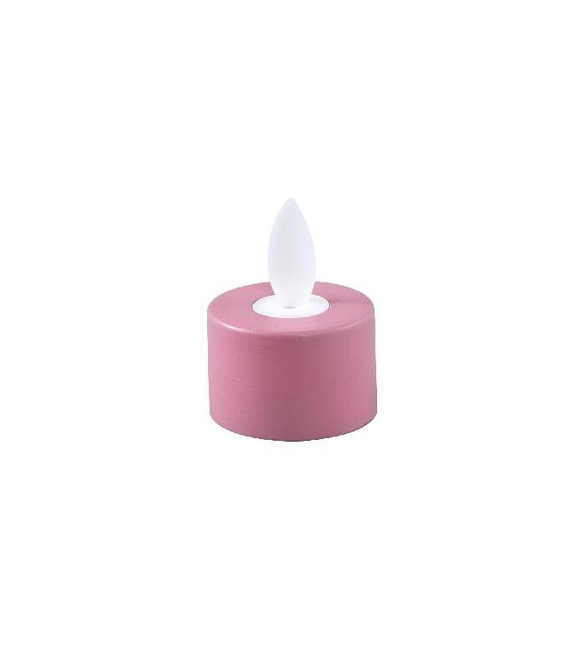 PTMD LED Theelicht Met Stilstaande Vlam Roze 6 Stuks