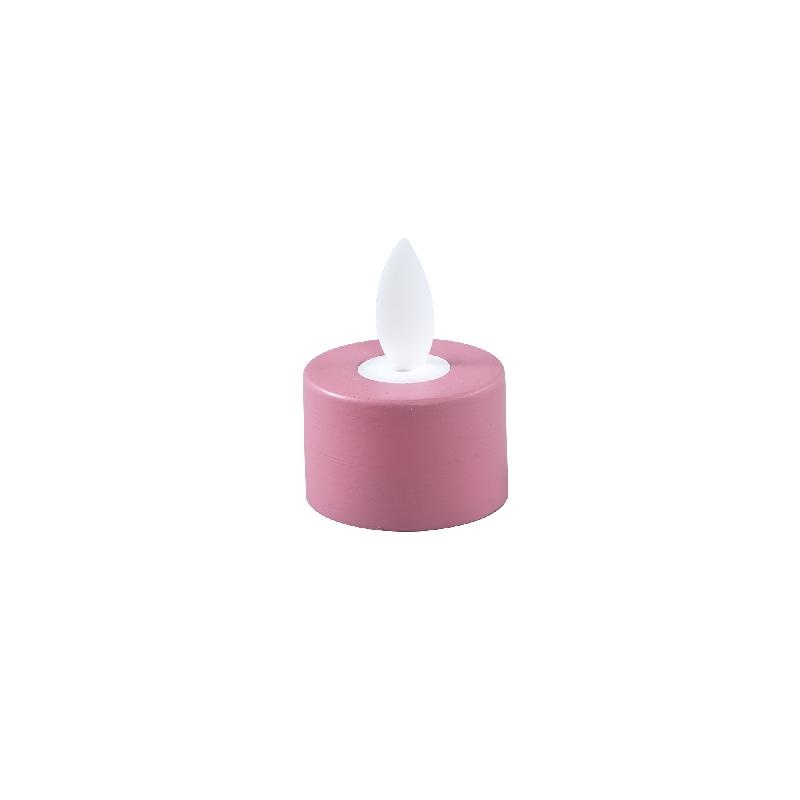 PTMD LED Theelicht Met Stilstaande Vlam Roze 6 Stuks