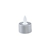 LED Theelicht Met Stilstaande Vlam Zilver 6 Stuks