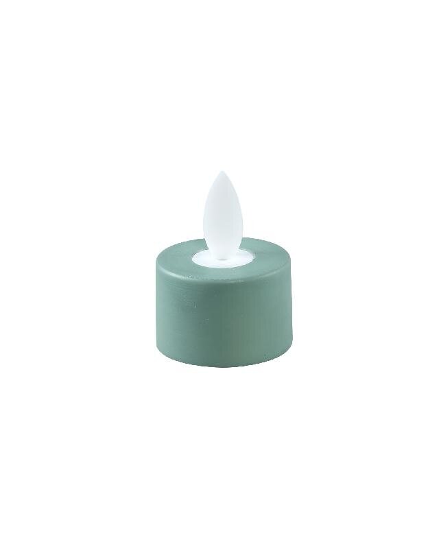 PTMD LED Theelicht Met Stilstaande Vlam Groen Blauw 6 Stuks