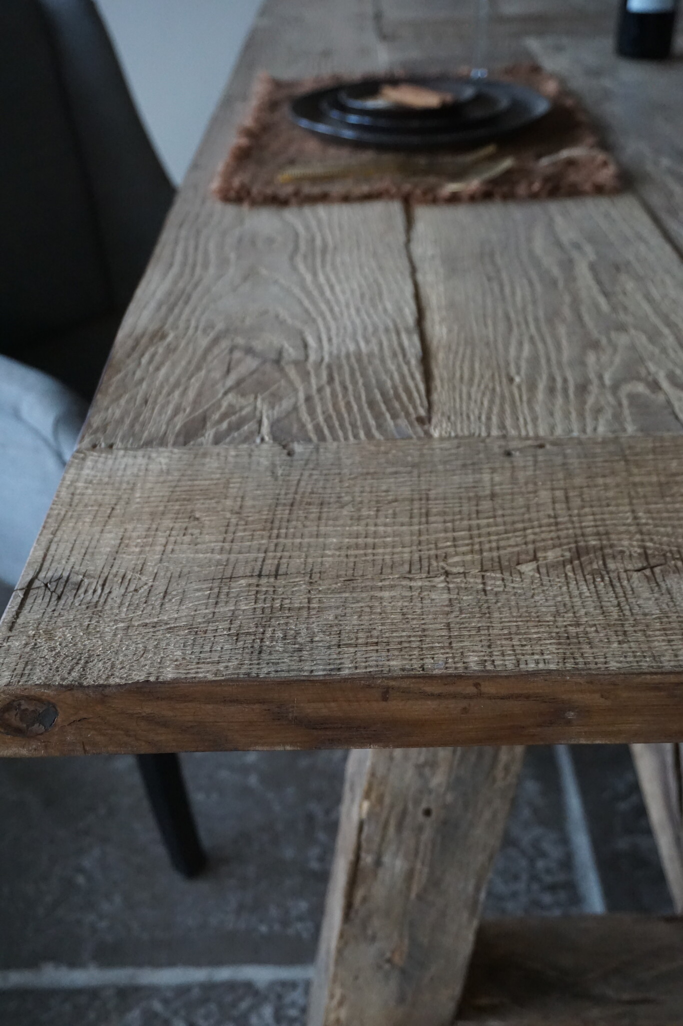 Rene Houtman Oud Eikenhouten Tafel | B300xD100xH79 cm