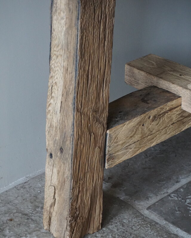 Rene Houtman Oud Eikenhouten Tafel | B300xD100xH79 cm