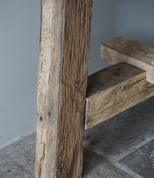 Rene Houtman Oud Eikenhouten Tafel | B300xD100xH79  cm