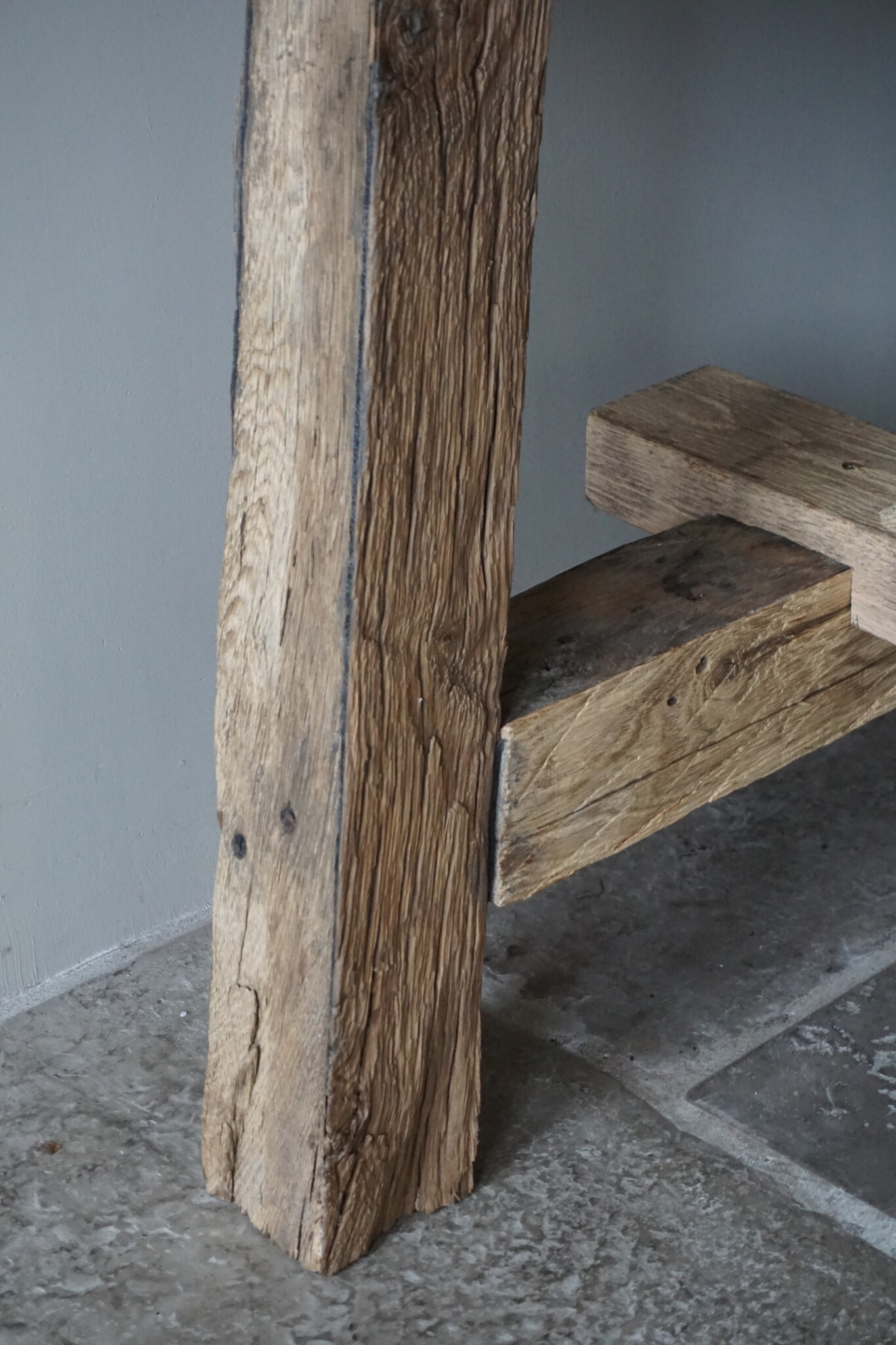 Rene Houtman Oud Eikenhouten Tafel | B300xD100xH79 cm