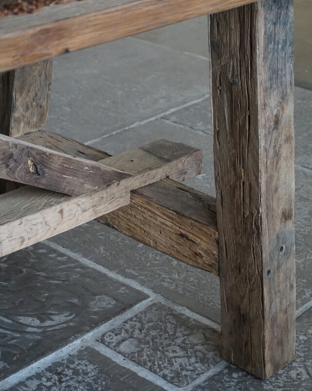 Rene Houtman Oud Eikenhouten Tafel | B300xD100xH79 cm