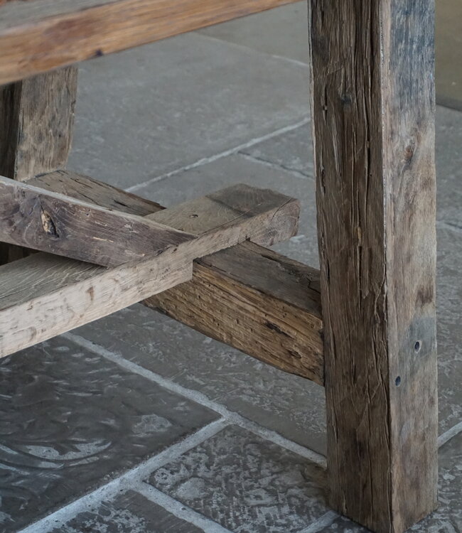 Rene Houtman Oud Eikenhouten Tafel | B300xD100xH79  cm