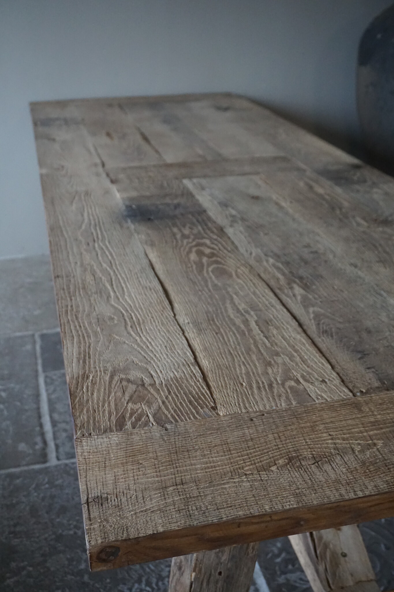 Rene Houtman Oud Eikenhouten Tafel | B300xD100xH79 cm