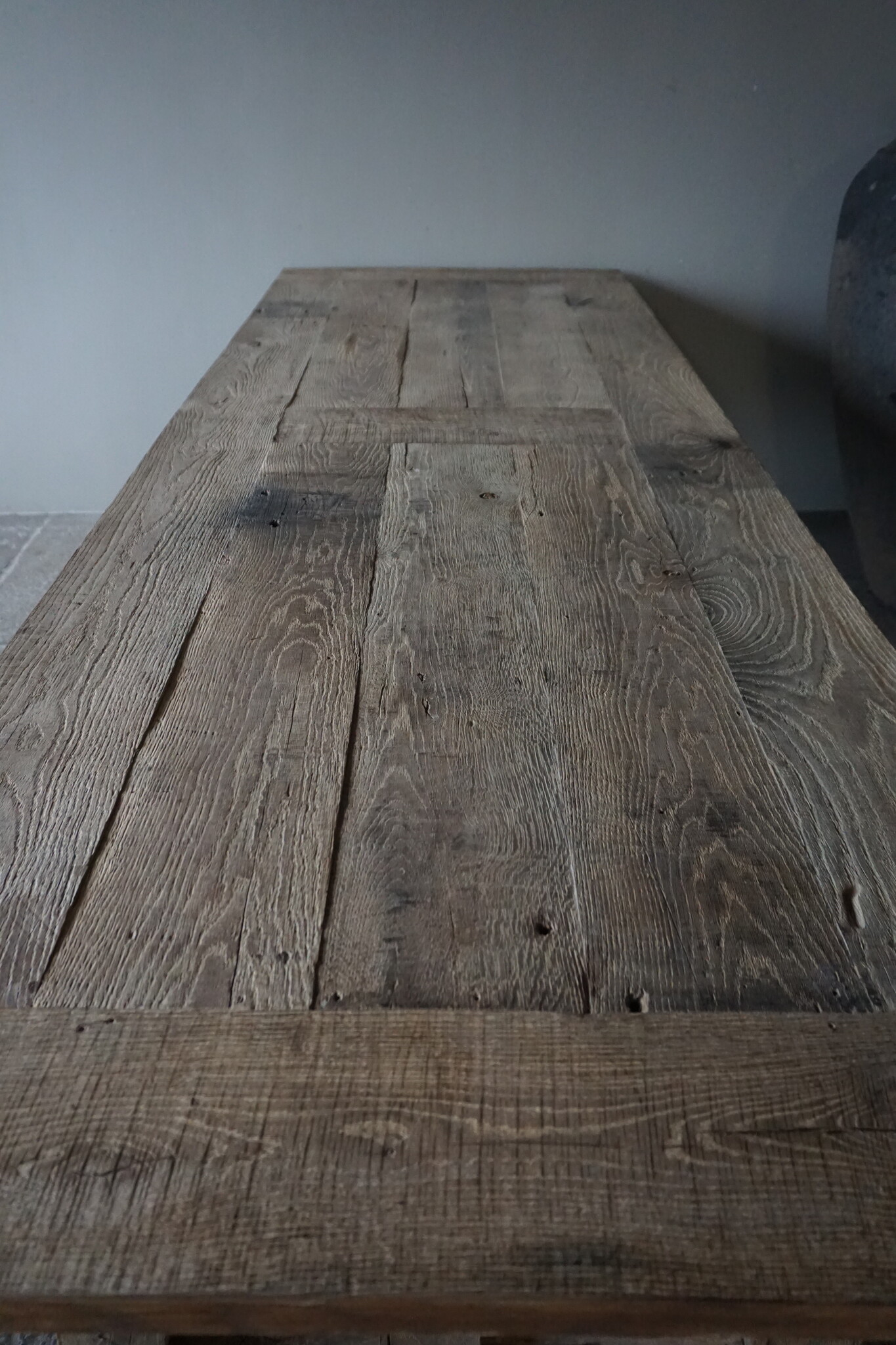 Rene Houtman Oud Eikenhouten Tafel | B300xD100xH79 cm