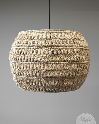 Be-Uniq Hanglamp Sisal Natural L | incl. fitting H31xB45xD45 cm
