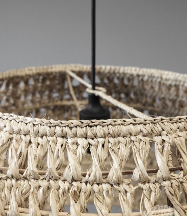 Be-Uniq Hanglamp Sisal Natural L | incl. fitting H31xB45xD45 cm