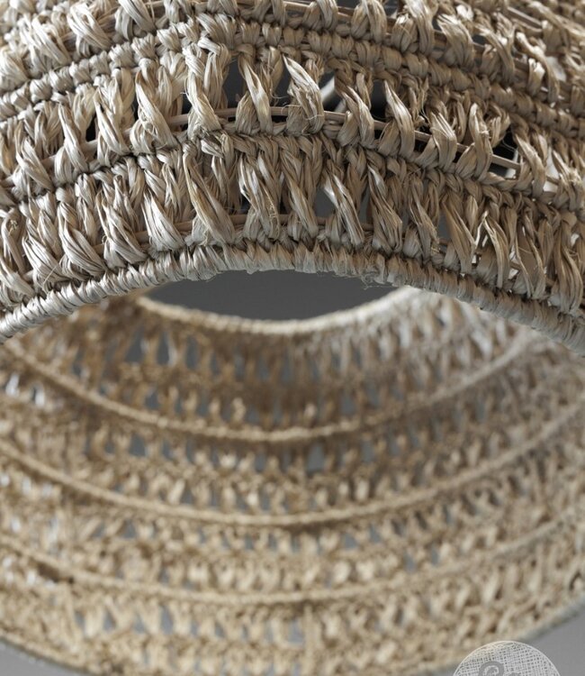 Be-Uniq Hanglamp Sisal Natural L | incl. fitting H31xB45xD45 cm