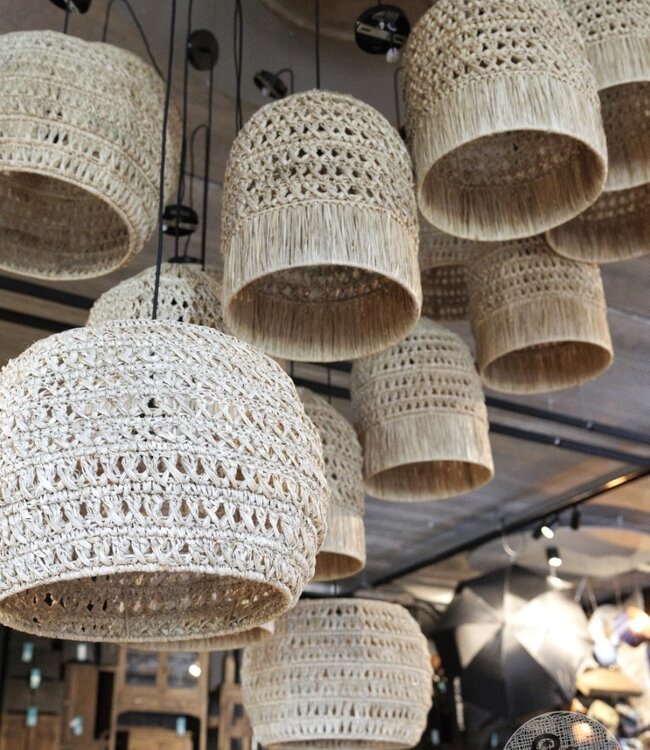 Be-Uniq Hanglamp Sisal Natural L | incl. fitting H31xB45xD45 cm