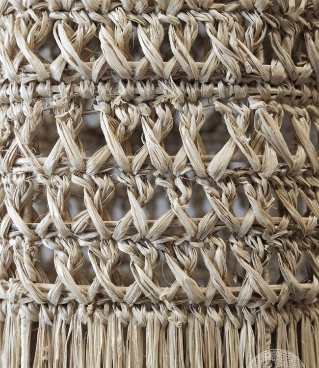 Be-Uniq Hanglamp Sisal Natural S | incl. fitting H40xB30xD3