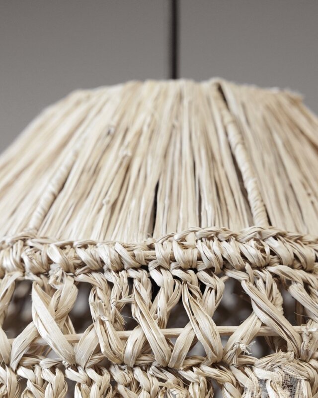 Be-Uniq Hanglamp Sisal Natural S | incl. fitting H40xB30xD3