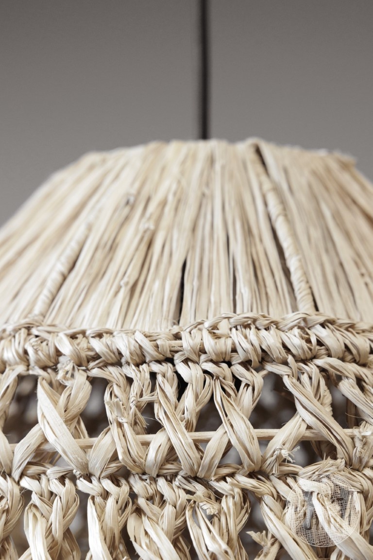 Be-Uniq Hanglamp Sisal Natural S | incl. fitting H40xB30xD3
