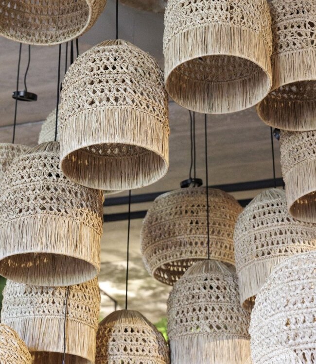 Be-Uniq Hanglamp Sisal Natural S | incl. fitting H40xB30xD3